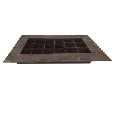 Rustic Galvanized Steel and Zinc 18-Pocket Succulent Planter