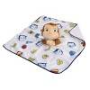 NoJo Welcome to the Universe Baby Curious George White, Blue, Red, Yellow and Brown Plush Security Baby Blanket - 3 of 4