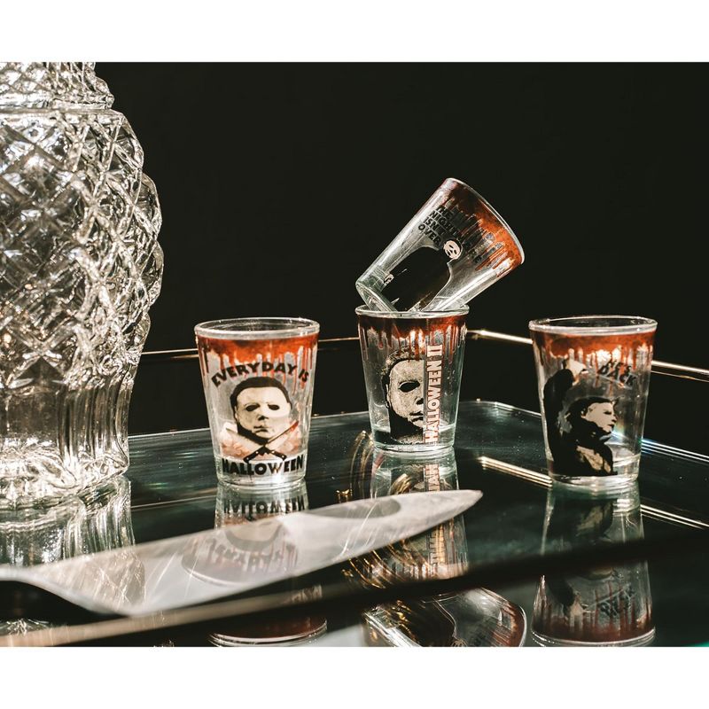 Silver Buffalo Halloween II Michael Myers 2-Ounce Mini Shot Glasses | Set of 4, 4 of 7