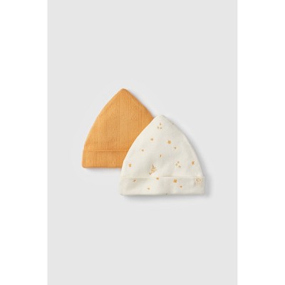 Baby 2pk Little Snoopy Halloween Cap Set - White/Orange