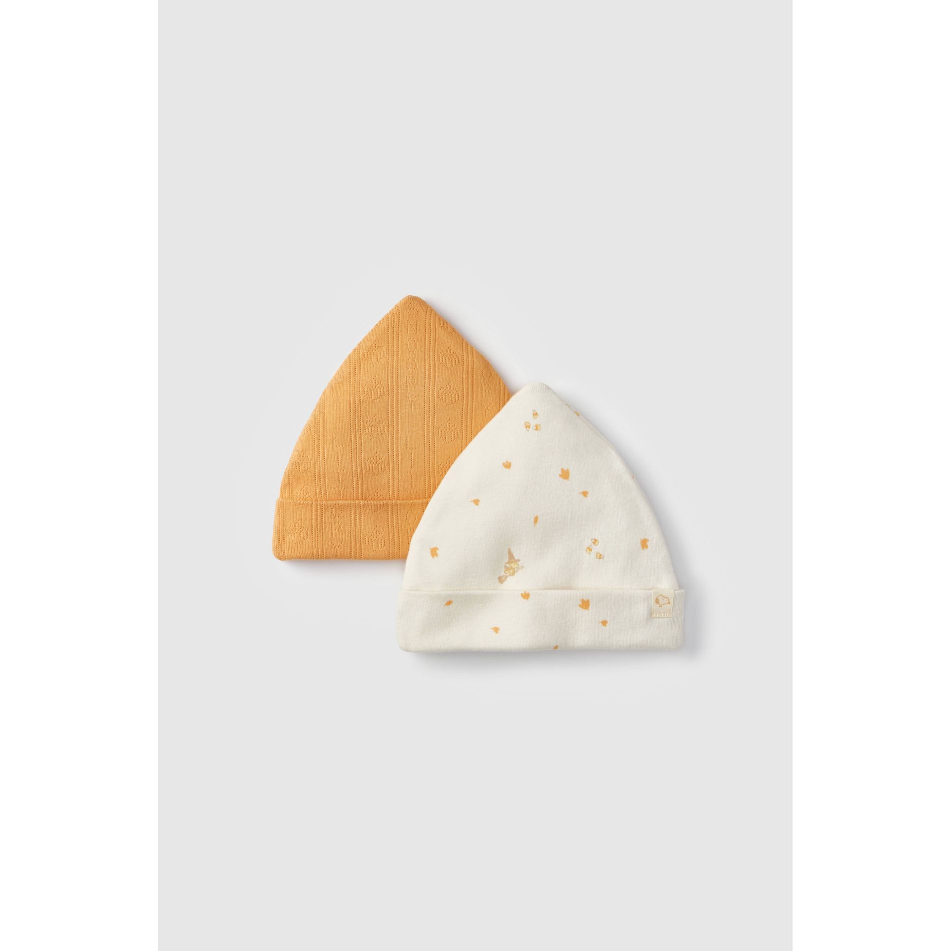 Baby 2pk Little Snoopy Halloween Cap Set - White/Orange Newborn