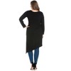 Plus Long Sleeve Knee Length Asymmetrical Tunic Top - 24seven Comfort Apparel™ - 3 of 4