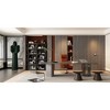 Famapy Open Bookcase Decorative shelf Unique shape Multi-functional storage Multi-storage Compartment Black - 2 of 4