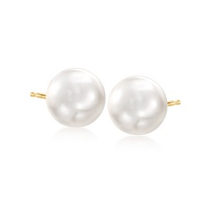 Ross-Simons 10-11mm Cultured Pearl Stud Earrings in 14kt Yellow Gold - 1 of 4