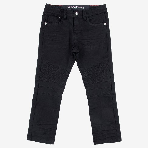 X Ray Little Boy's Moto Jeans In Jet Black Size 4 : Target