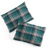 Deny Designs Twin Extra Long Avenie Winter Plaid 1 Polyester Comforter + Pillow Shams Blue: Machine Washable, Non-Woven Fabric, 300 Thread Count - 4 of 4