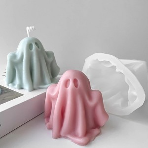 JDICTION Halloween Ghost Resin Mold - Silicone Casting Molds with Wave Spiral Design for Home Decor & Candle Making - 1 of 4