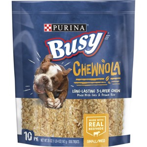 Purina Busy Beef, Chewnola with Oats and Brown Rice Dry Dental Dog Treats - 1 of 4
