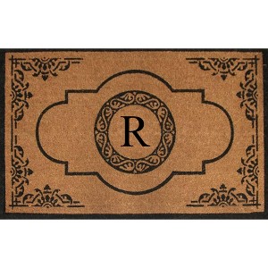 A1HC Non Slip Rubber and Natural Coir Doormat for Outdoor Entrance Front Door Mat 30x48 Monogrammed - 1 of 4