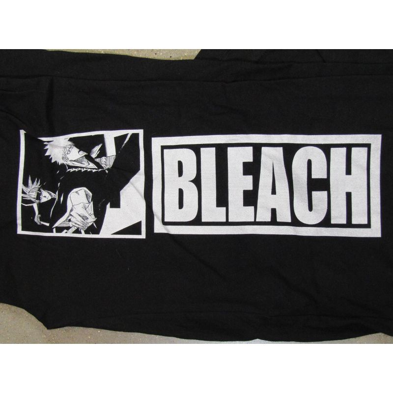 Bleach Anime Cartoon Mens Black Graphic Print Drawstring Sleep Pajama Pants, 2 of 3
