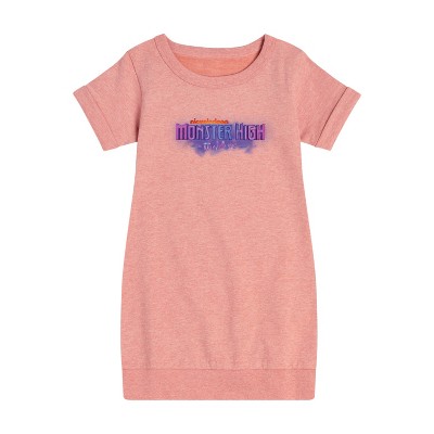 - Monster High - Nick Logo Graphic Short Sleeve Fleece Dress