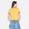 Women's Pooh Ringer Short Sleeve Graphic Baby T-Shirt - Dark Mustard Yellow - 3 of 3