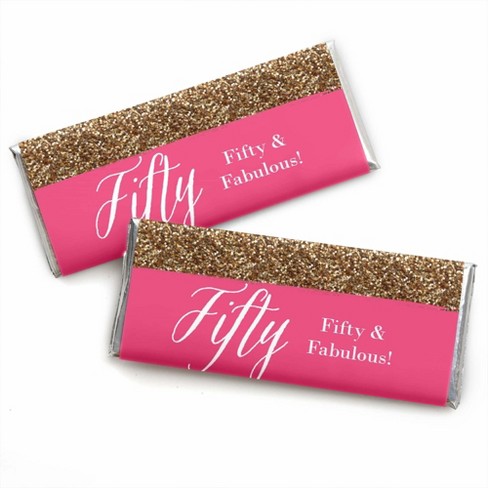 Personalized Metallic Foil Candy Wrapper Covers(Gold,Silver,Rose