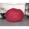 CAVINAS Round Microsuede Bean Bag Chair for Adults & Kids,Soft Bean Bag Ottoman,Accent Chairs for Living Room - 2 of 4