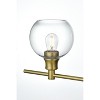 Elegant Lighting Collier 4 Light Satin Gold and Clear Glass Wall Sconce - 4 of 4