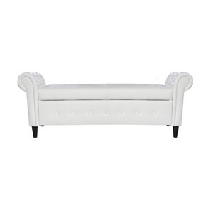 NicBex 63 Inch Storage Ottoman,Entryway Bench with Wood Legs for Bedroom and Living Room - 1 of 4