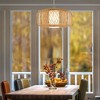 Urban Ambiance Luxury Natural Indoor Pendant,  10''H x 16"W x 16''D,  Natural Rattan Finish, UHP4532 - 2 of 4