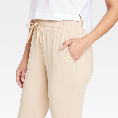 Women's Soft Stretch Pants - All in Motion Heathered Beige XXL