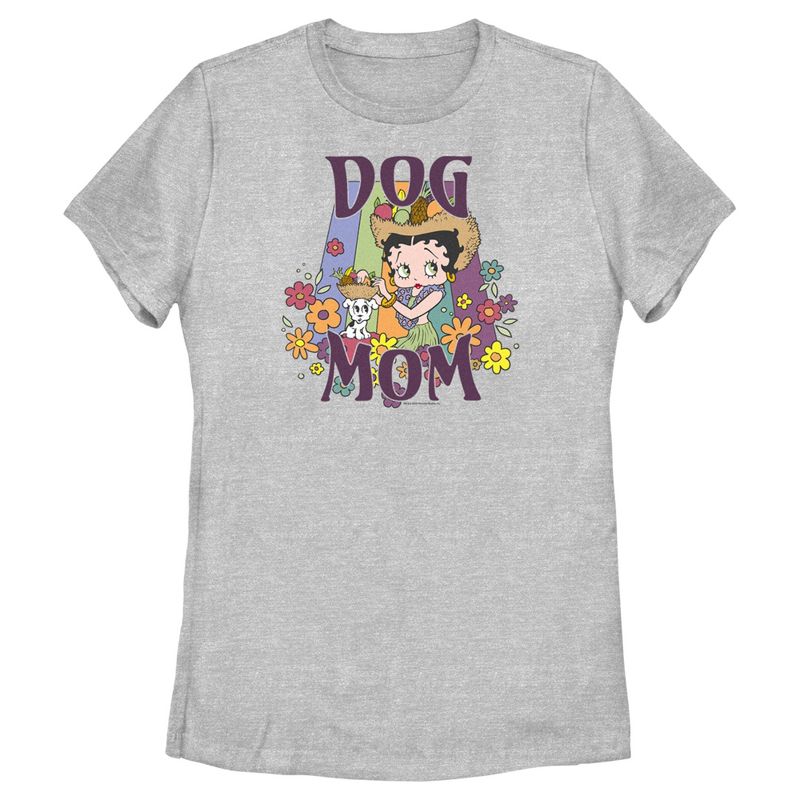 Women's Betty Boop Floral Dog Mom T-Shirt, 1 of 5
