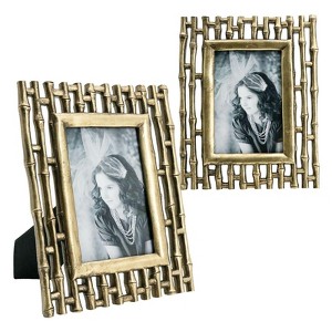 SEVOBAL Party Decorations and Accessories Set of 2 Gold Photo Frames Opening for Living Room, Gold, 9.4"*7.7"*2.2" - 1 of 4