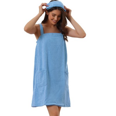 Cheibear Women's Gym Shower Spa Wrap Sleeveless Bathrobe With ...