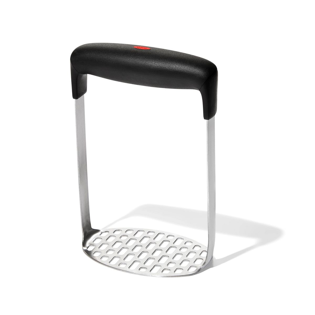 OXO Smooth Potato Masher: Stainless Steel & Plastic, Dishwasher-Safe, Black, Good Grips, Best Masher, 7.2" Length - thumbnail 2