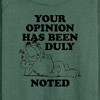 Women's - Garfield - Your Opinion Has Been Duly Noted Lightweight French Terry Wide Neck Long Sleeve Shirt - 2 of 4