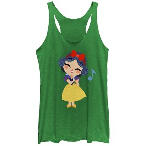 Women's Snow White and the Seven Dwarves Cartoon Song Racerback Tank Top - 1 of 3