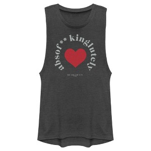 Junior's Women Sex and the City Mr. Big Absolutely Heart Festival Muscle Tee - 1 of 4