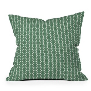 Moonlight Retro Scandinavian Outdoor Throw Pillow Green - Deny Designs - 1 of 3