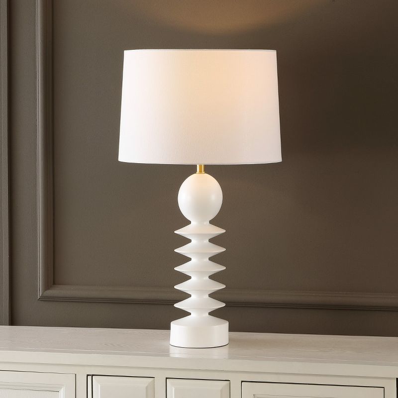 Loza 27 Inch Resin Table Lamp -  White Washed - Safavieh., 4 of 5
