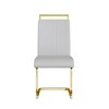 CAVINAS Modern Dining Chairs, Faux Leather High Back Upholstered Side Chair with C-shaped Tube Metal Legs, Guest Office Chair - 3 of 4