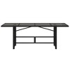 vidaXL Garden Table Black PE rattan, powder-coated steel, tempered glass - 4 of 4