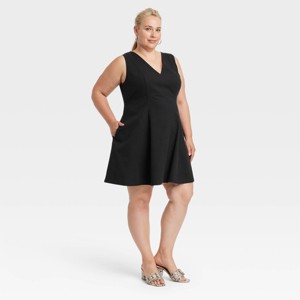 Women's Fit & Flare Mini Dress - A New Day™ - 1 of 3