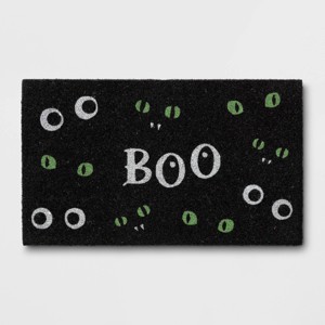 1'6"x2'6" Boo Glow Coir Doormat Black - Hyde and EEK! Boutique™ - 1 of 4