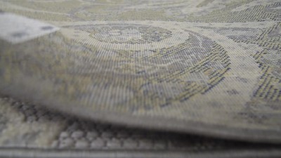 Paisley Orange and Multicolor Synthetic 4' x 6' Reversible Area Rug