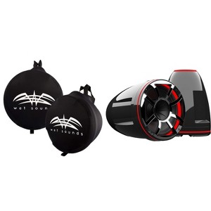 Wet Sounds REV-12-HD-XS-B REV 12" Black HD Tower Speakers with XS Grille (NO Clamps/ Mounts) with SUITZ-REV-12-HD Neoprene Protective Covers - 1 of 4