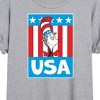Women's - Dr. Seuss - Cat In The Hat USA Oversized Graphic T-Shirt - 2 of 4