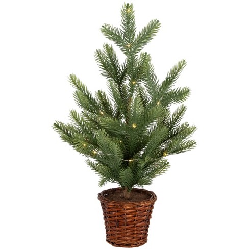 Northlight Pre-lit Artificial Pine Christmas Tree With Basket Base - 20 ...