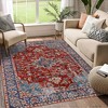 Washable Rug Traditional Oriental Rugs Soft Indoor Low Pile Carpet for Living Room Bedroom Dining - 3 of 4