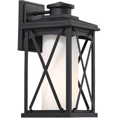 Minka Lavery Lansdale 12 3/4" High Matte Black Outdoor Wall Light