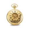 Black Bow Jewelry Charles Hubert Gold Tone White Dial Skeleton 48mm Pocket Watch - 2 of 4