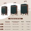 Lyngins 20/24/28 Inch 3PCs Hardside Luggage Sets with TSA Lock,Carry on Luggage,Front Opening Lightweight Expandable Suitcases for Trip - 3 of 4