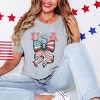 Simply Sage Market Coquette USA Bow Grunge Short Sleeve Tee - 2 of 4