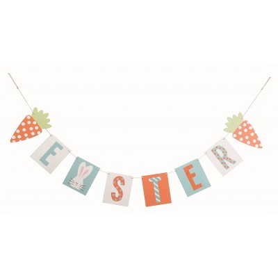 Transpac Wood 55 in. Multicolor Easter Celebration Banner