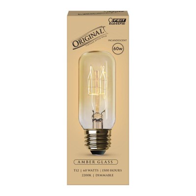 Feit - The Original - Vintage - Incandescent Bulb - E26 (Medium) - Soft White - 60 W - T12 - 1 Pack - Case of 6