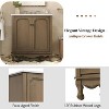 KWPZQEB 30" Bathroom Vanity with Ceramic Sink, Freestanding Vanity Cabinet with 2 Barn Doors & Antique Pulls, Wooden Bath Vanity Sink Combo - 4 of 4