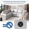 U Style Modular Combination Sofa Set, Sectional Sofa with Convertible Sofa Bed, USB and Type-C Interfaces, Footstool for Living Rooms, Offices - 2 of 4
