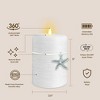 LumiPur 3.5"x5" Signature Coastal Collection Flameless LED Wax Pillar Candle Summer White - 2 of 4