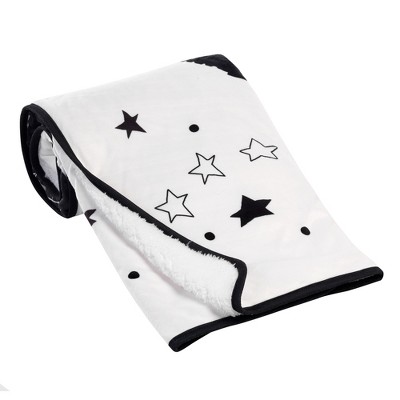 Star Wars Millennium Falcon Reversible Sherpa Baby Blanket - White and Black